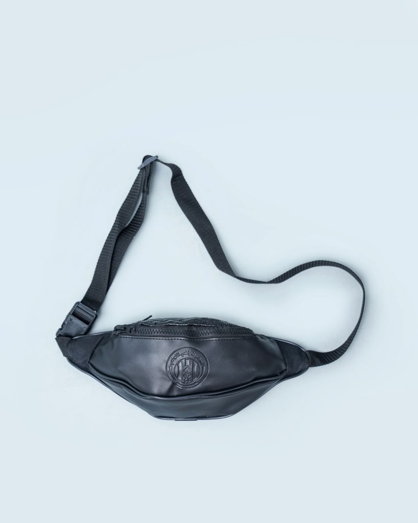 Sac banane similicuir noir Espérance CL24 avec logo embossé