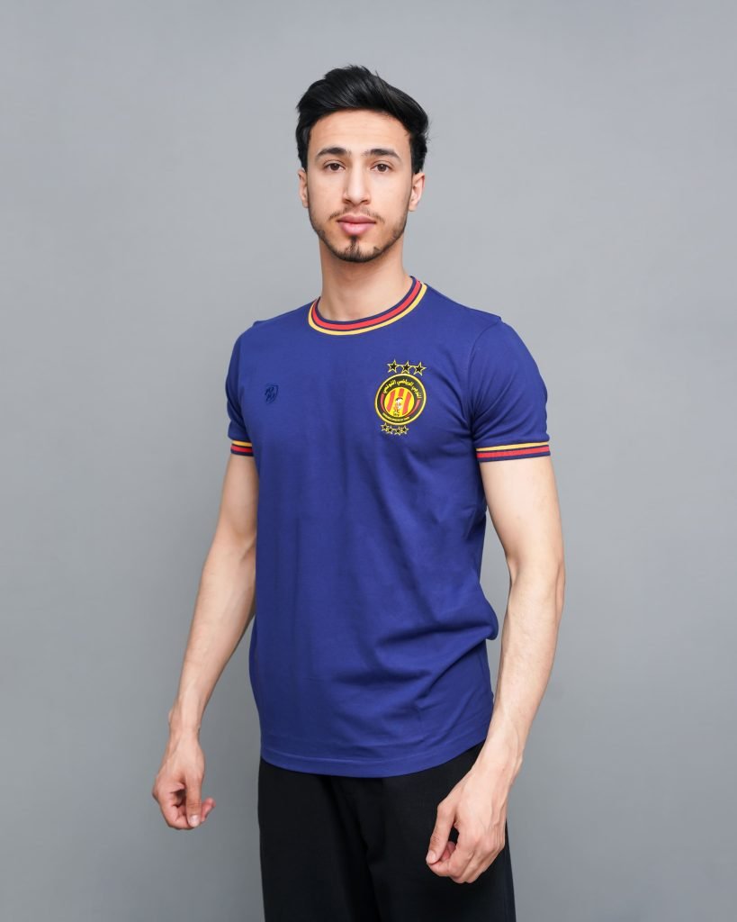 T-shirt bleu Espérance 2024 pour supporters du championnat de Tunisie