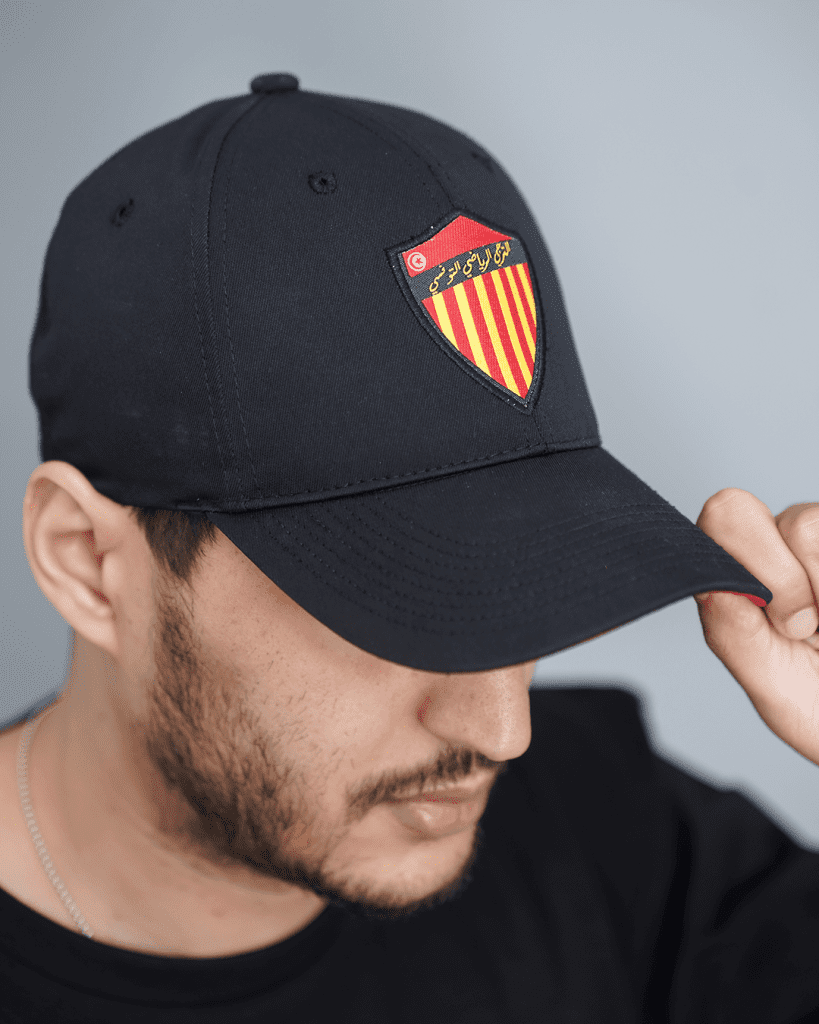 casquette rétro espérance 1919 noire blason rouge jaune