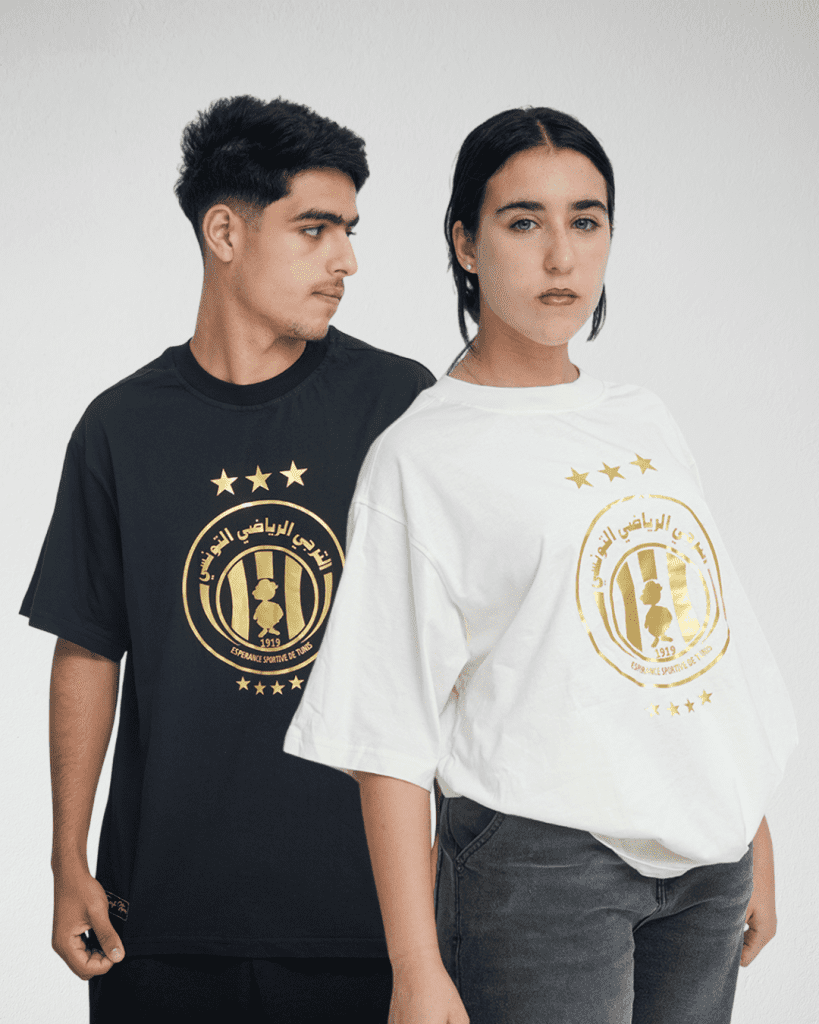 t-shirt oversize espérance adulte logo or 2025