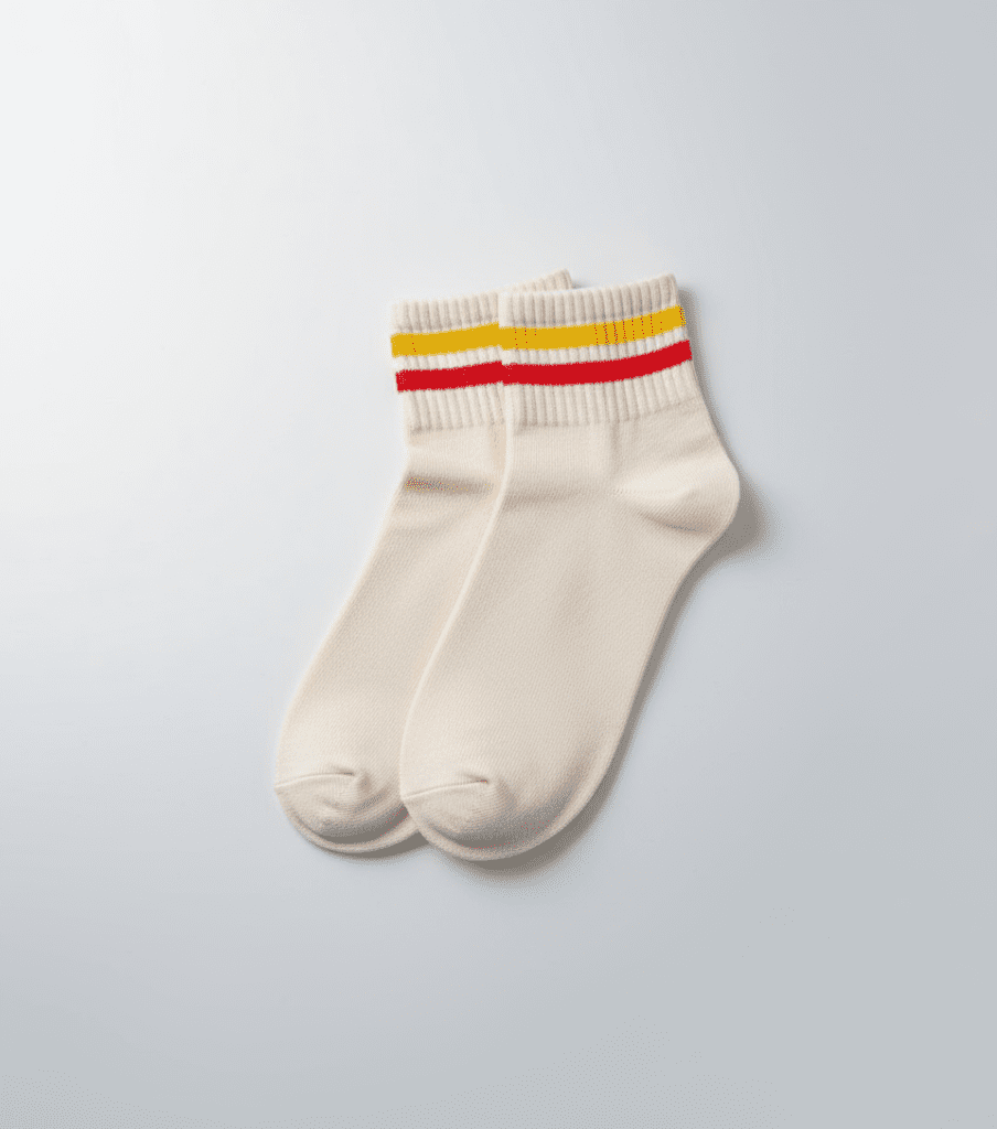 Chaussettes coton 1/2 Tennis Espérance rouge et jaune – Taraji Store
